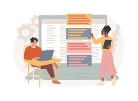 Software requirement description isolated concept illustration. vector