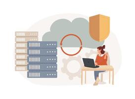 Backup server isolated concept illustration. vector