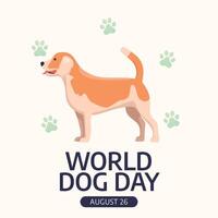 World Dog Day. Flat design. Flat art. Design. Good for usage template celebration. eps 10. vector