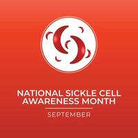 National Sickle Cell Awareness Month. flat design. design ribbon. good for usage. eps 10. vector