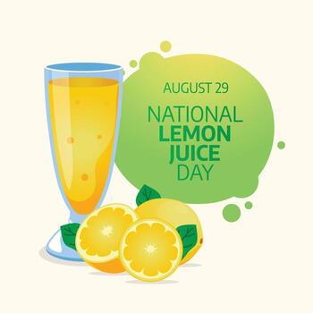 National Lemon Juice Day. Flat art design. Good for usage template. eps 10. vector