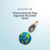 International Day against Nuclear. Flat art design. Good for usage template. Template celebration. eps 10. vector
