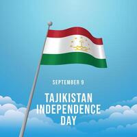 Tajikistan Independence Day. Flat art design. Flat design. Good for usage template. Template celebration. eps 10. vector