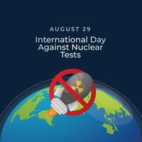 International Day against Nuclear. Flat art design. Good for usage template. Template celebration. eps 10. vector