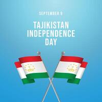 Tajikistan Independence Day. Flat art design. Flat design. Good for usage template. Template celebration. eps 10. vector