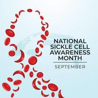 National Sickle Cell Awareness Month. flat design. design ribbon. good for usage. eps 10. vector