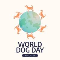World Dog Day. Flat design. Flat art. Design. Good for usage template celebration. eps 10. vector