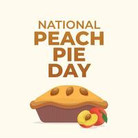 National Peach Pie Day. flat design. good celebration usage. eps 10. vector