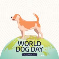 World Dog Day. Flat design. Flat art. Design. Good for usage template celebration. eps 10. vector