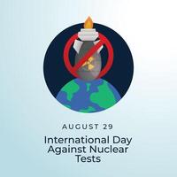 International Day against Nuclear. Flat art design. Good for usage template. Template celebration. eps 10. vector