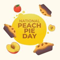National Peach Pie Day. flat design. good celebration usage. eps 10. vector