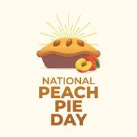 National Peach Pie Day. flat design. good celebration usage. eps 10. vector