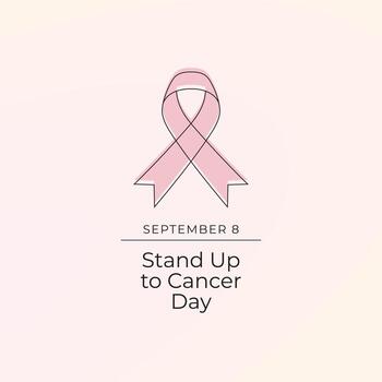 estar arriba a cáncer día. línea Arte diseño. diseño cinta línea Arte. continuo línea. bueno para uso modelo. eps 10 vector