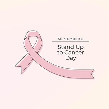 estar arriba a cáncer día. línea Arte diseño. diseño cinta línea Arte. continuo línea. bueno para uso modelo. eps 10 vector