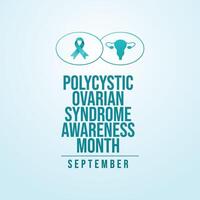 Polycystic Ovarian Syndrome Awareness Month. Flat art design. Design ribbon. Good for usage template ccelebration. eps 10. vector