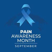 Pain Awareness Month. Flat design. Ribbon design. Flat ribbon design. Good for usage. eps 10. vector