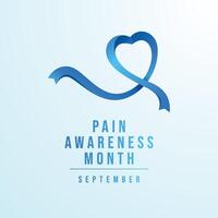 Pain Awareness Month. Flat design. Ribbon design. Flat ribbon design. Good for usage. eps 10. vector