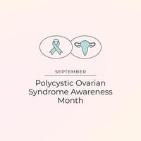 Polycystic Ovarian Syndrome Awareness Month. Line art design. Line art. Continuous line. Good for usage. eps 10. vector