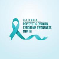 Polycystic Ovarian Syndrome Awareness Month. Flat art design. Design ribbon. Good for usage template ccelebration. eps 10. vector