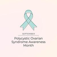 Polycystic Ovarian Syndrome Awareness Month. Line art design. Line art. Continuous line. Good for usage. eps 10. vector