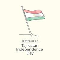 Tajikistan Independence Day. Line art design. Line art. Continuous line. Good for usage template. eps 10. vector