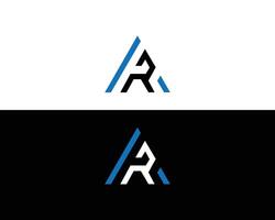 Triangle AR or RA letter logo design icon abstract template. vector