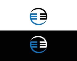 EE letter abstract logo design icon abstract template. vector