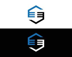 EE letter abstract logo design icon abstract template. vector