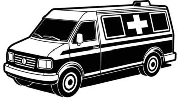 Life-Saving Ambulance Graphics Emergency Response Illustrations vector