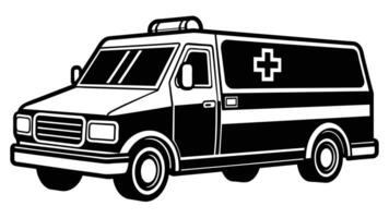 Life-Saving Ambulance Graphics Emergency Response Illustrations vector