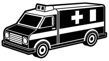 Life-Saving Ambulance Graphics Emergency Response Illustrations vector