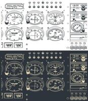 Airplane control dashboard vector