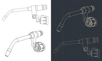 Welding torch for welding robot vector