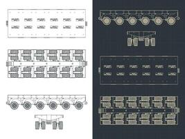 Self Propelled Modular Transporter Drawings vector