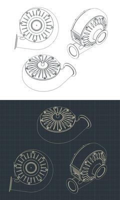 Turbo pump drawings