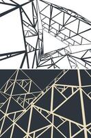 Abstract geometric structure illustration vector