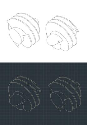 Helical Inducer isometric drawings