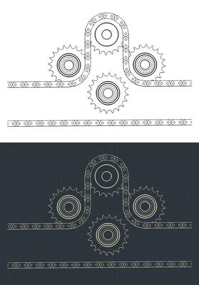 Chain drive and sprocket blueprints