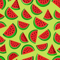 seamless pattern with watermelon vector