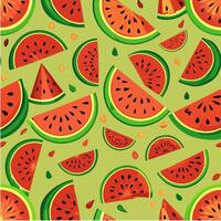 seamless pattern with watermelon vector
