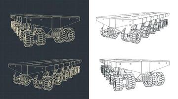 Self Propelled Modular Transporter Illustrations vector