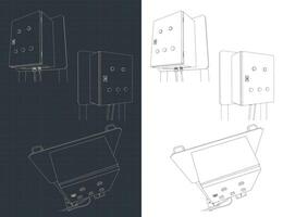 Electrical cabinet illustration vector