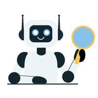 Ai chat bot searching information. vector