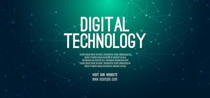 Digital technology speed connect blue green background, cyber nano information, abstract communication, innovation future tech data, internet network connection, Ai big data, line dot illustration vector