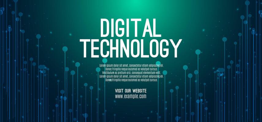 Digital technology speed connect blue green background, cyber nano information, abstract communication, innovation future tech data, internet network connection, Ai big data, line dot illustration
