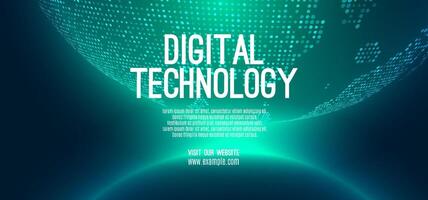 Digital technology speed connect blue green background, cyber nano information, abstract communication, innovation future tech data, internet network connection, Ai big data, line dot illustration vector