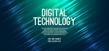 Digital technology speed connect blue green background, cyber nano information, abstract communication, innovation future tech data, internet network connection, Ai big data, line dot illustration vector
