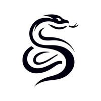 Silhouette of Snake Simple Design, rasal viper snake vector