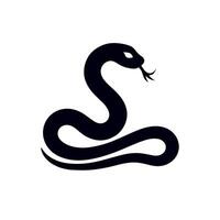 Silhouette of Snake Simple Design, rasal viper snake vector
