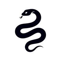 Silhouette of Snake Simple Design, rasal viper snake vector